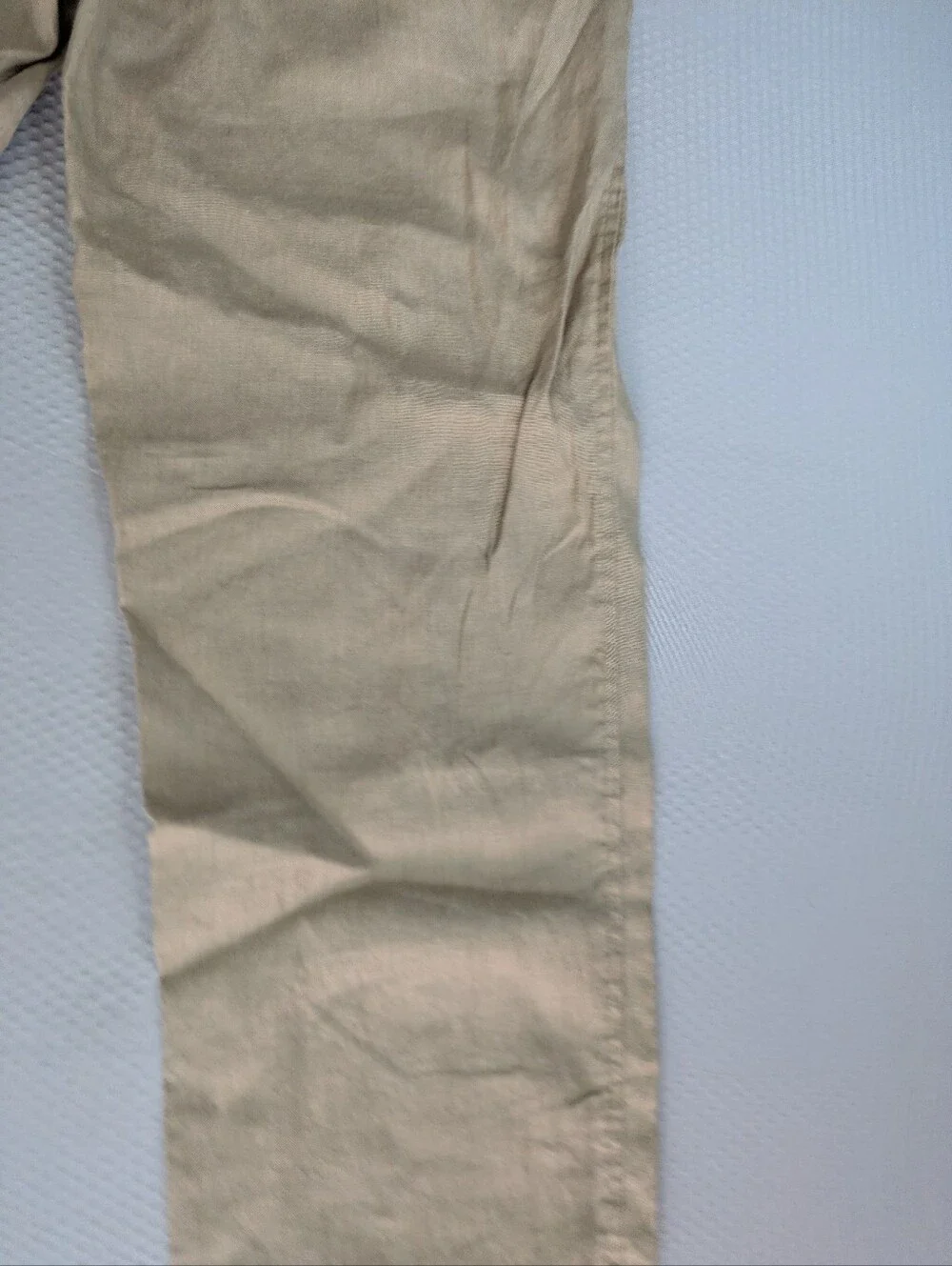 Tasso Elba Mens M 100% Linen Pants 31x27 Beige Oatmeal Straight Leg Trousers